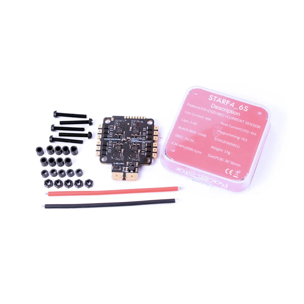 Racerstar StarF4_6S F4 OSD Контроллер полета AIO BEC Датчик тока встроенный 40A BL_S 2-6S 4в1 ESC для RC Дрон мультиротор часть