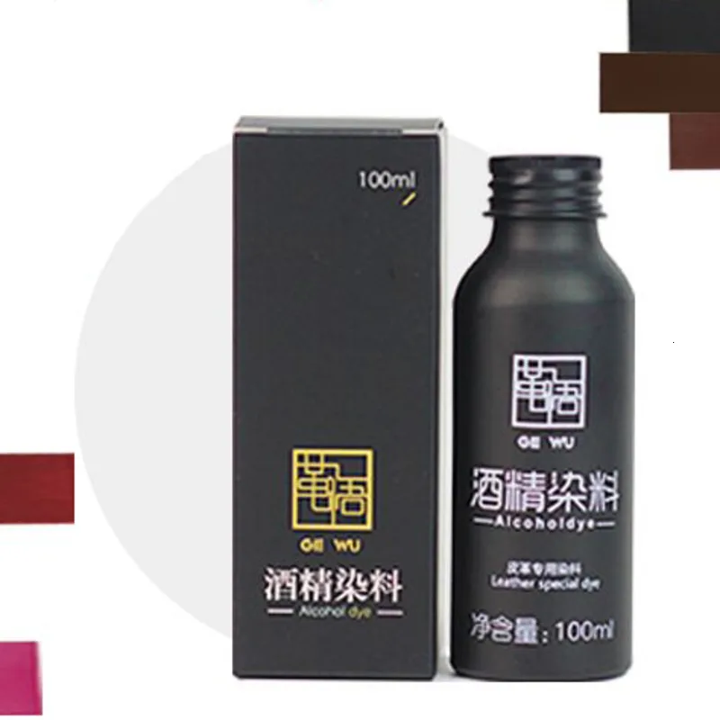 Кожа спирт Dyestuff крашение агент кожа carving100ml 24 цвета смешивание овощей дубления кожи paintingmanual