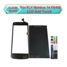 Para fly nimbus 14 fs456 display lcd adicionar tela de toque nenhum quadro digitador assembléia substituição com ferramentas + 3 m adesivo