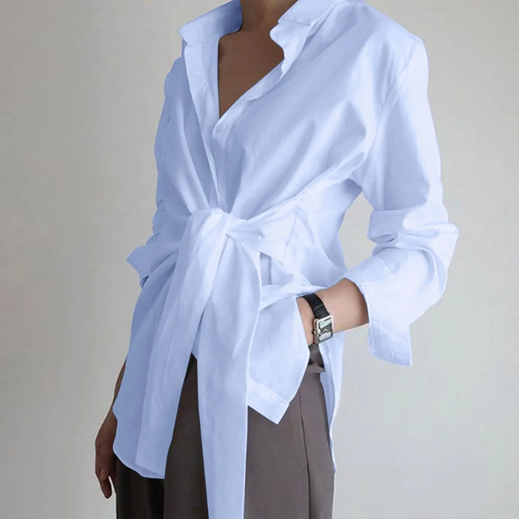 Tie front shirt long sleeve Clearance