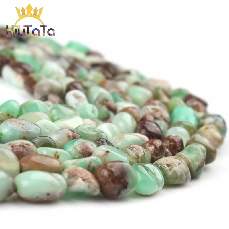 

5-7mm Natural Irregular Chrysoprase Australian Jades Loose Stone Beads For Jewelry Making DIY Necklace Bracelet Accessories 15"