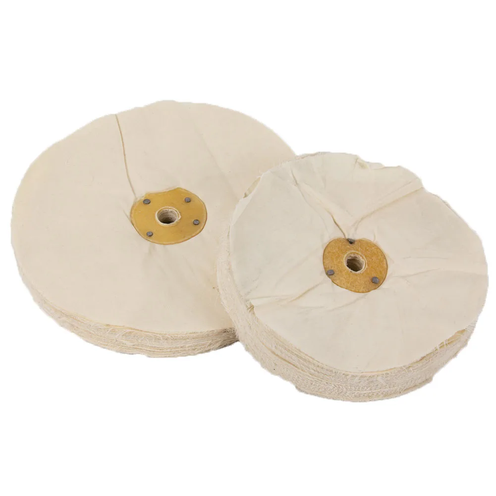 1pc 4 Inch 8"/200mm Cotton Airway Buffing Wheel Hole 5/8" Cloth Open