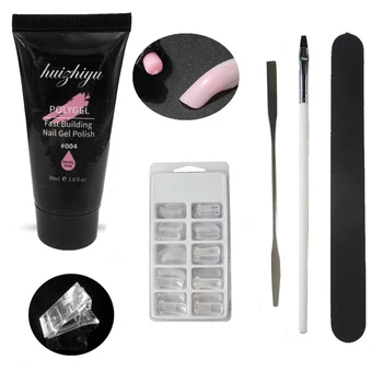 

Manicure Professional Nail Extension Long Lasting Quick Dry DIY Soak Off Polishing Strip Glue Slip Solution Art Poly Gel Set