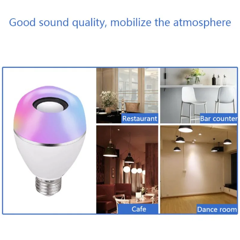 LED Music Light Smart Bluetooth Speaker LED Light Color Changing One-to-many Connection Speaker With Remote Control