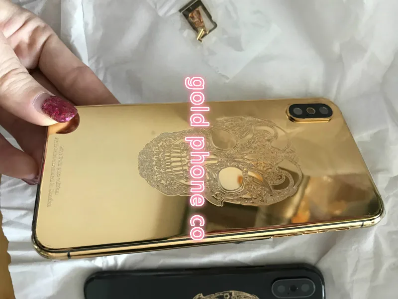 Корпус для телефона X xs max 8mu с золотым покрытием отличного качества зеркальным 24k