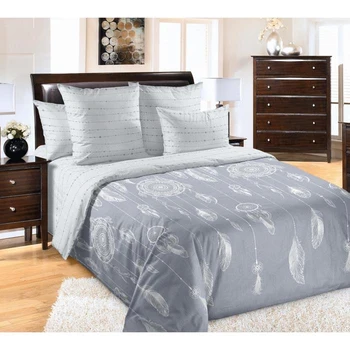 

Bed linen Euro "Dreamcatchers", gray color, 200x220, 220x240, 70x70cm 2pcs