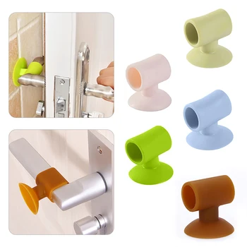 

1Pcs Practical Door Handle Silicone Anticollision Sucker Home Door Protecting Pad Mute Silencer Suction Door Stops Mats