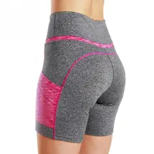 Женские спортивные шорты с высокой талией, спортивные, для тренажерного зала, тренировки, фитнеса, йоги, леггинсы, спортивные дышащие спортивные Леггинсы