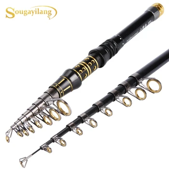 

Sougayilang 1.5-3.0m Fishing Rod Portable Telescopic Spinning Rod Ultraligh Carbon Fiber Material Fishing Pole De Pesca