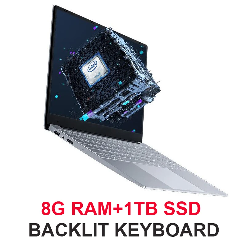 Ноутбук 15 6 дюймов с подсветкой и клавиатурой 8 ГБ ОЗУ DDR4 1 ТБ 512G 256G 128G SSD ноутбук Win10