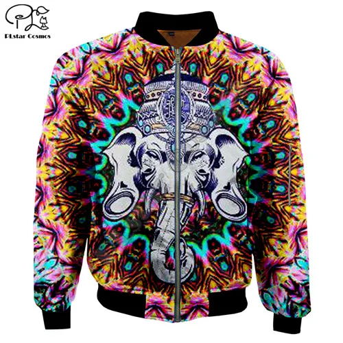jacket Мужская куртка-бомбер, забавная куртка с объемным принтом слона, теплая куртка с длинным рукавом, Толстая Повседневная куртка, унисекс, Harajuku, уличная одежда - Цвет: jacket