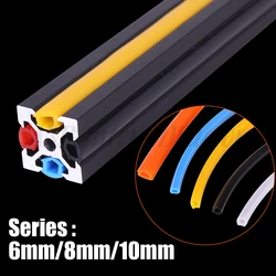 Joint plat pour profil en aluminium 40/50, 1 mètre, 20/30/2020 série 6mm/8mm /10mm, couvercle à fente souple/support de panneau, machi à faisceau C 