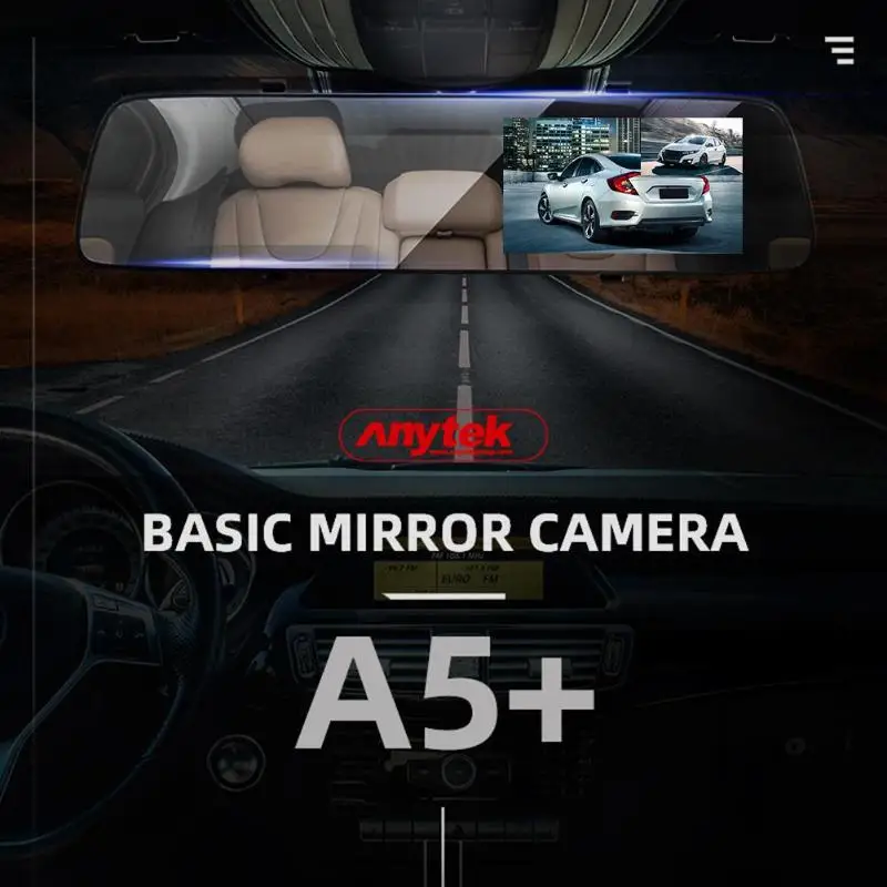 Anytek A5+ Автомобильная dvr камера 4," Full HD 1080P зеркало заднего вида Dashcam двойной объектив видео регистратор g-сенсор ночное видение видеорегистратор