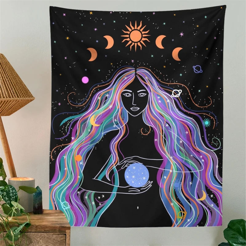 Moon Phase Girl Tapestr - Image 4