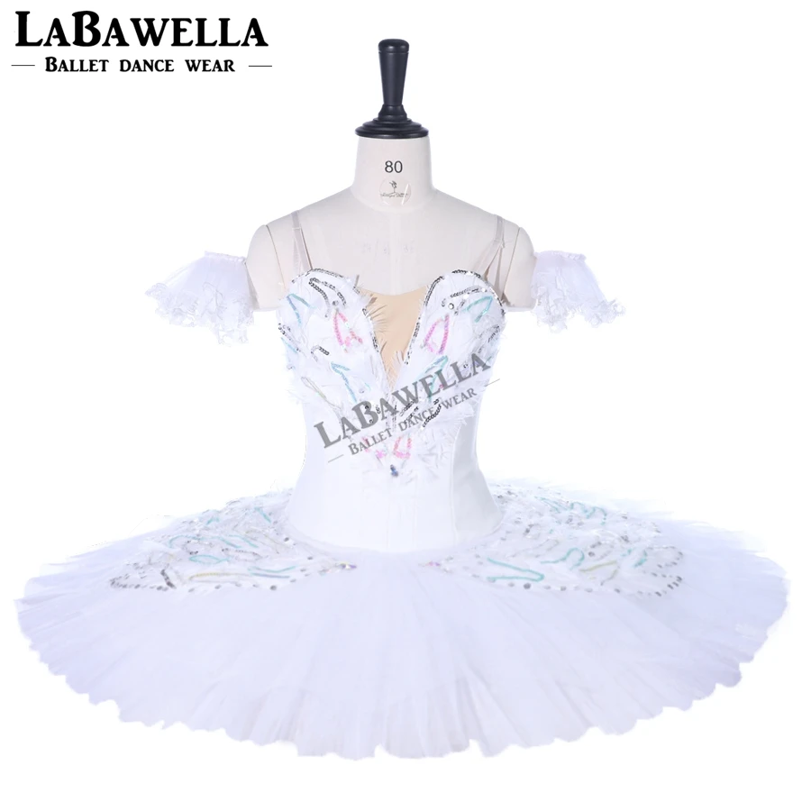 Adult Professional Ballet Tutu White Swan Tutus Platter Performance Pancake Tutu Professional Ballet Stag Costume WomenBT9257