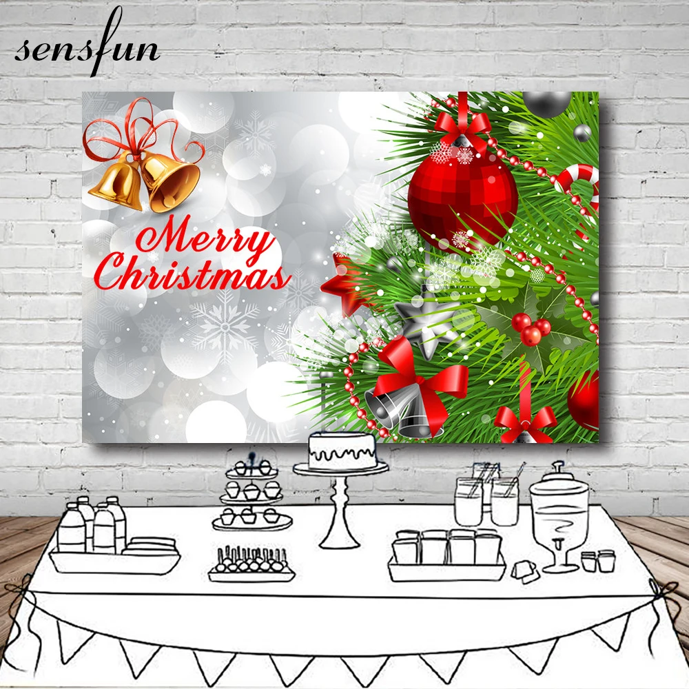 Sensfun 220x150 см Рождество День счастливого Нового года фотографии фоны для фотостудии празднования фон для фотосъемки фото