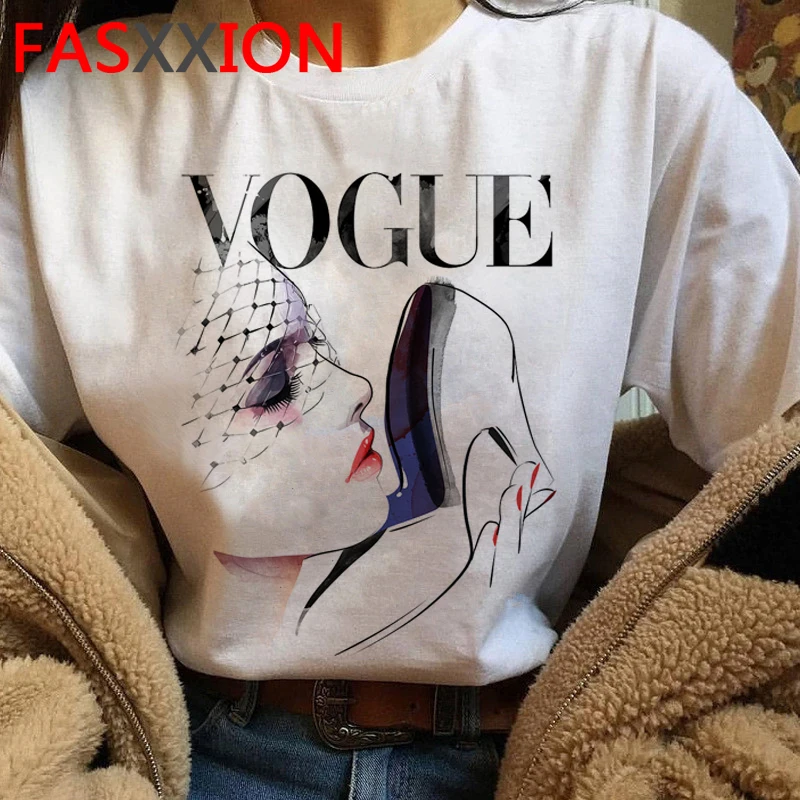 Vogue Harajuku Graphic Streetwear T Shirt Women Ullzang Funny Cartoon T-shirt Fashion Graphic Anime Tshirt 90s Top Tees Female
