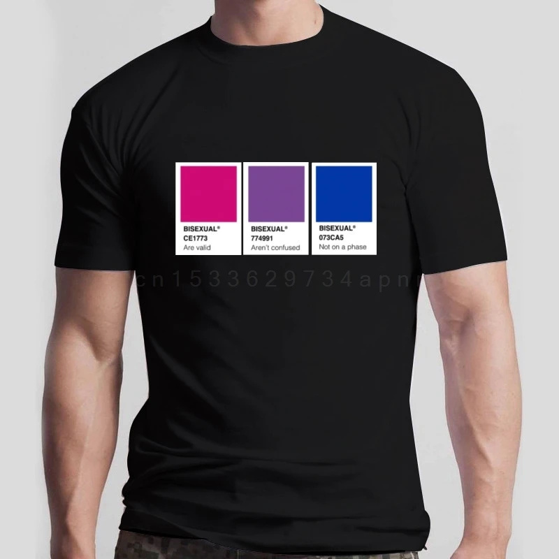 

Bisexual T Shirt Bisexual T-Shirt Man Cotton Tee Shirt Cute Oversized Printed Short-Sleeve Classic Tshirt