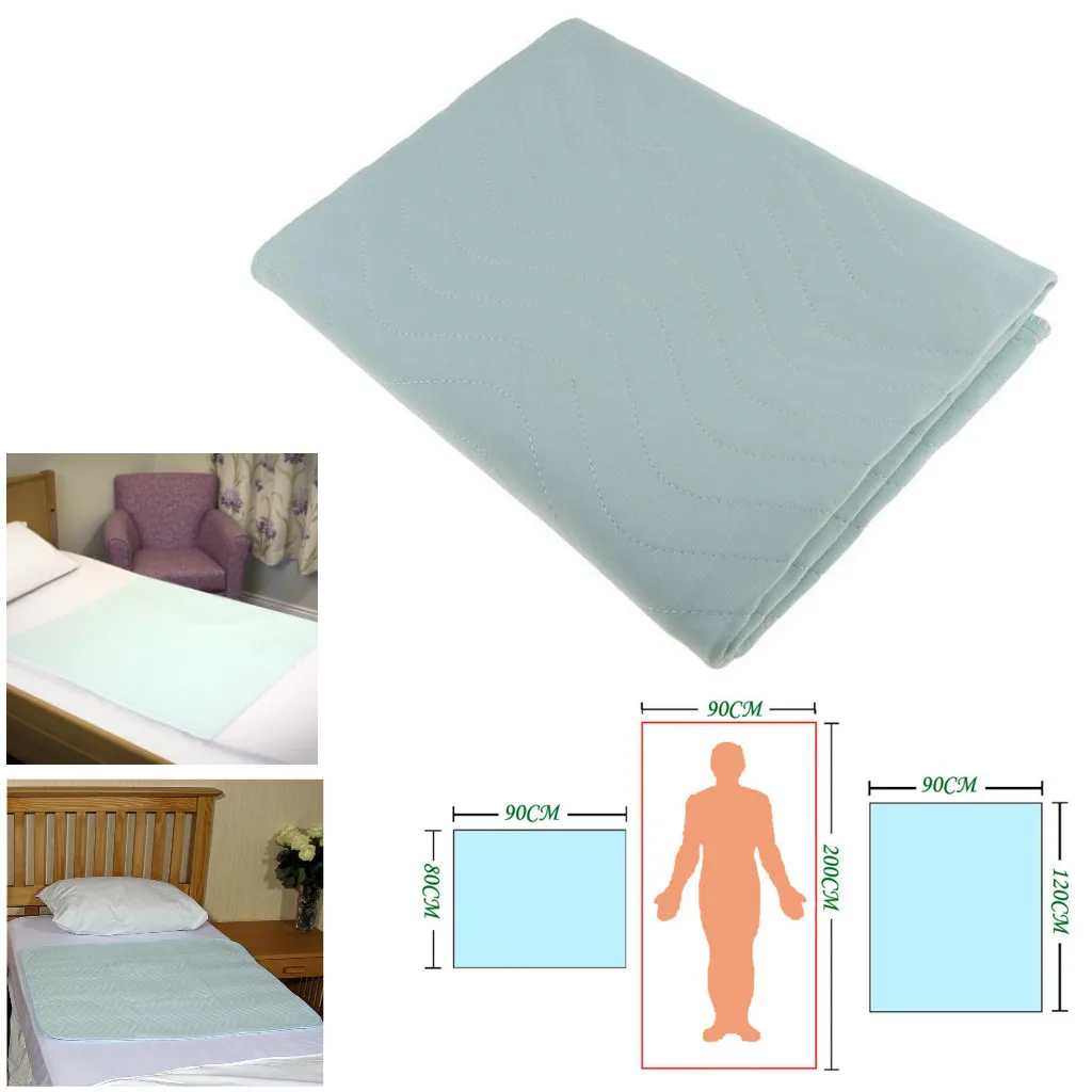 

2x High Quality Cotton PVC Waterproof Washable Reusable Incontinence Bedwetting Bed Pad Absorbent Sheet Matress Protector Pads