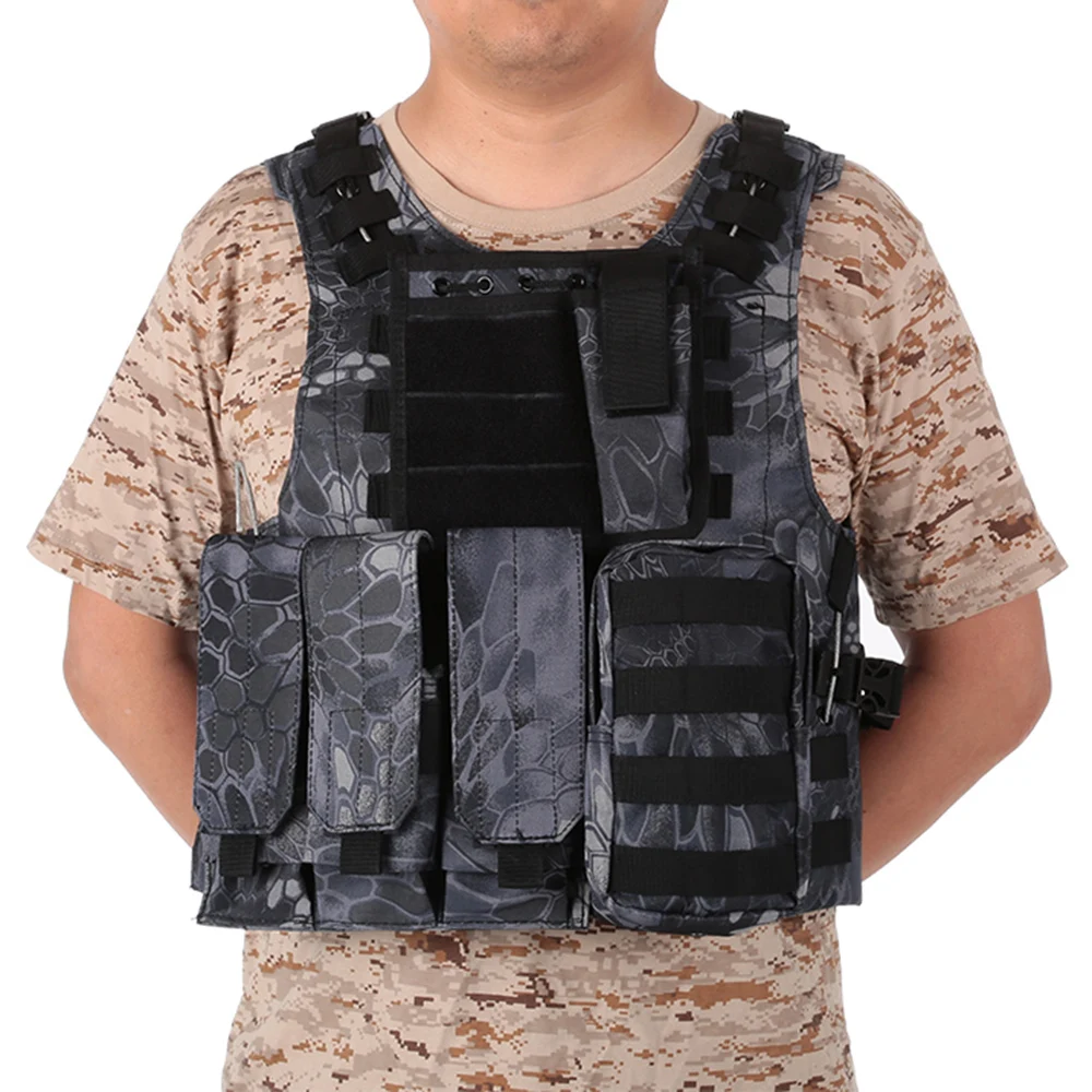 Открытый Molle Жилет Модульный Перевозчик передач Регулируемый тренировочный игровой Пейнтбольный штурмовой жилет