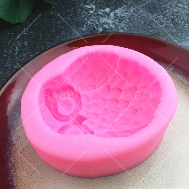 1Pcs 3D Owl Shape Silicone Fondant Molds Cake Decorating Tools Resin Clay Soap Mold Gumpaste Chocolate Moulds
