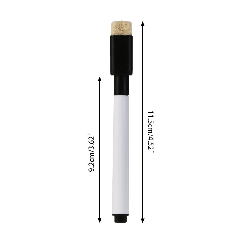 Whiteboard Pens 10 Pcs Black School Whiteboard Pen with Eraser