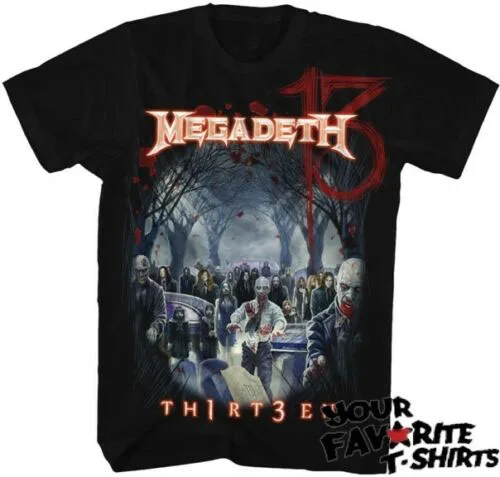 MEGADEATH зомби Группа 13 Th1Rt3En тринадцать взрослых Футболка для мужчин женщин унисекс модная футболка