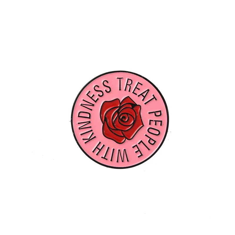 rose Kill My enemes Photoshop панель инструментов для лечения людей с добротой эмалью шпильки с отворотом для женщин и мужчин аксессуар, шляпа - Окраска металла: rose