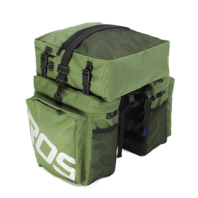 

Roswheel 3 in 1 Multifunction Road MTB Mountain Bike Bag Bicycle Pannier Rear Seat Trunk Bag Army Green