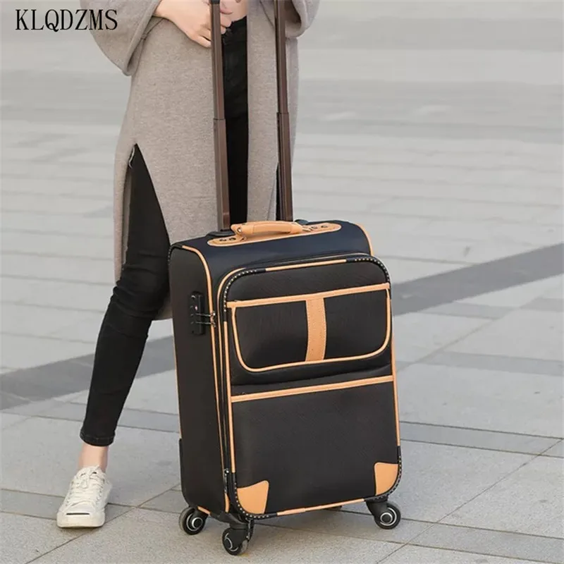 KLQDZMS Classic luggage retro tralley suitcase bag Universal wheel travel password box 20" 22" 24"26"28"inch rolling luggage
