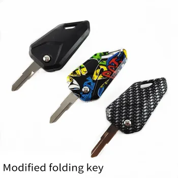 

Motorcycle Key Blanks Separate Left/Right Slot Personality Aluminum alloy ABS DIY Keys Foldable Auto Pop-up Replacement Keys