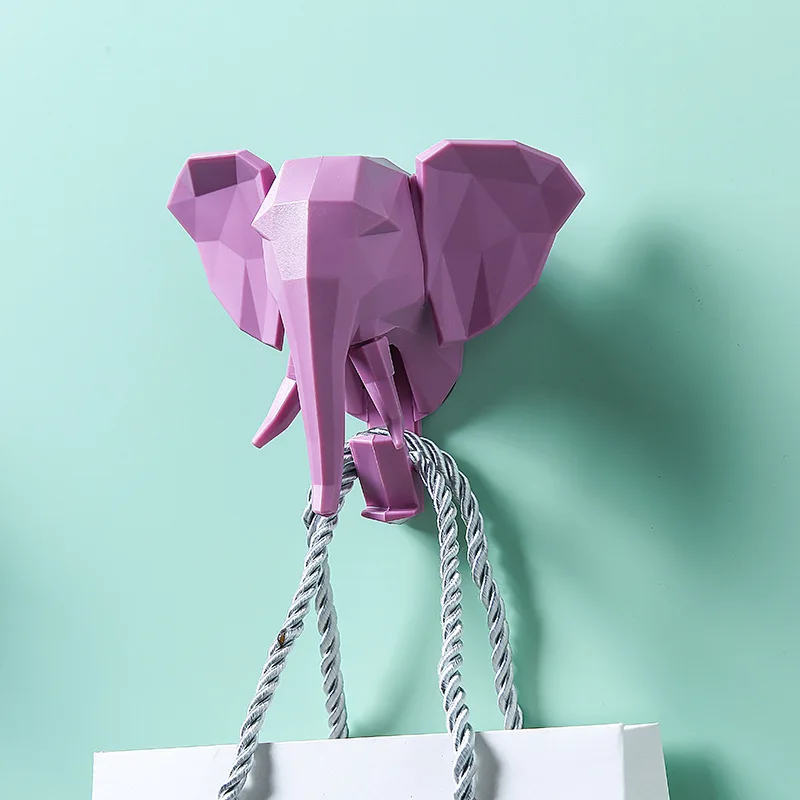 

Three-dimensional animal head hook strong adhesive creative cute punch-free dormitory student deer head coat wall hook