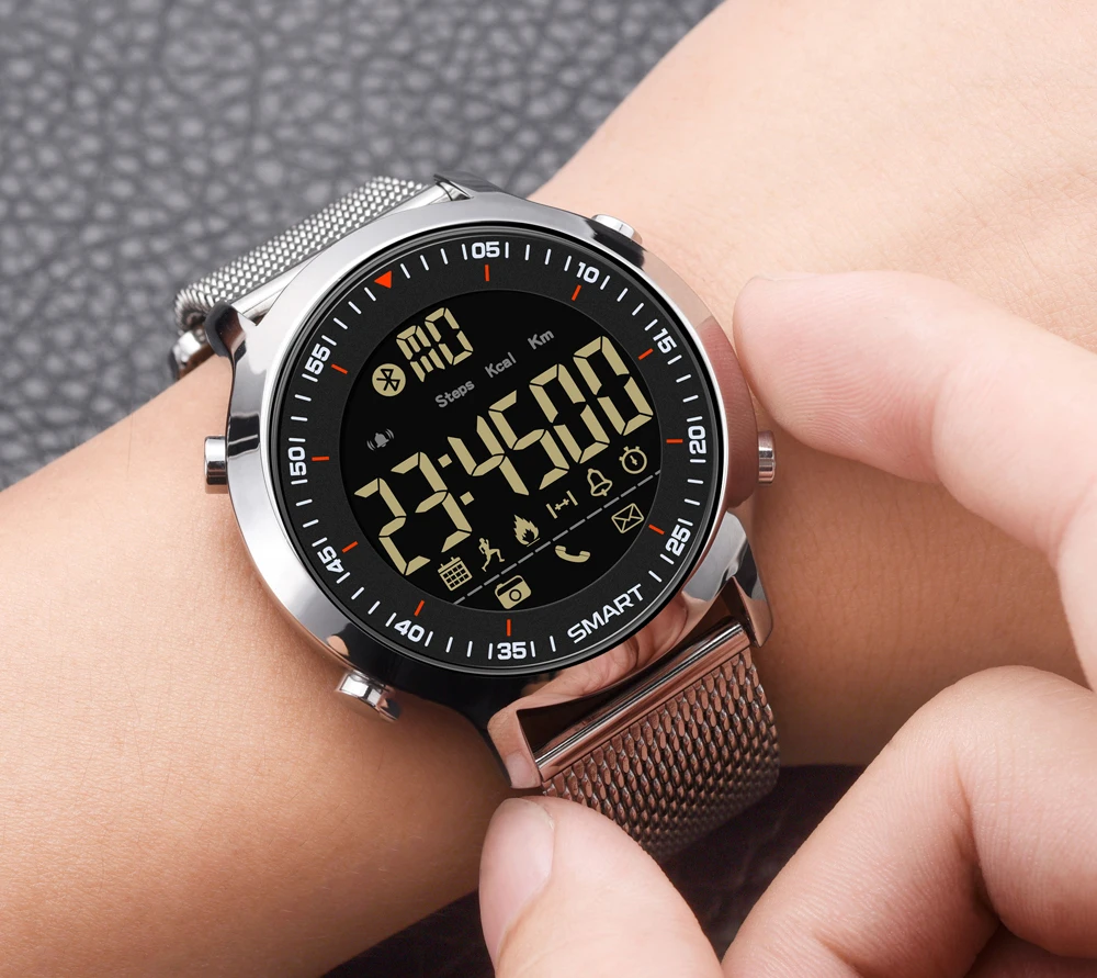 SYNOKE умные часы для мужчин напоминание о звонках Bluetooth калорийный металлический ремешок IP67 Водонепроницаемый IOS Android relog inteligente hombre