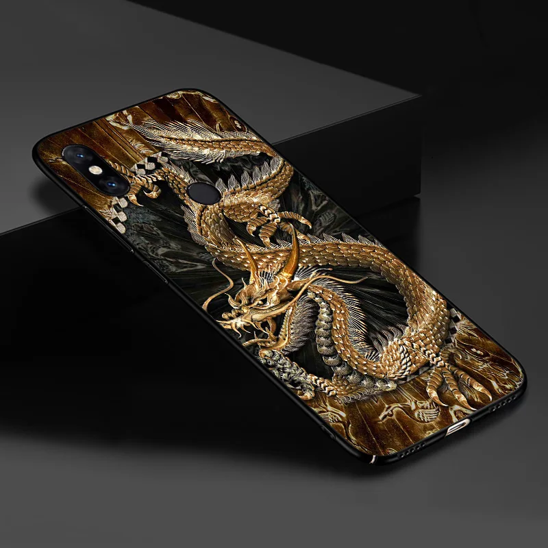 mi8 mix3 mix2s Case Chinese dragon lion Wolf world Tempered glass Cover Shock-Proof case For Xiaomi MI MIX 3 2S mi 8 |