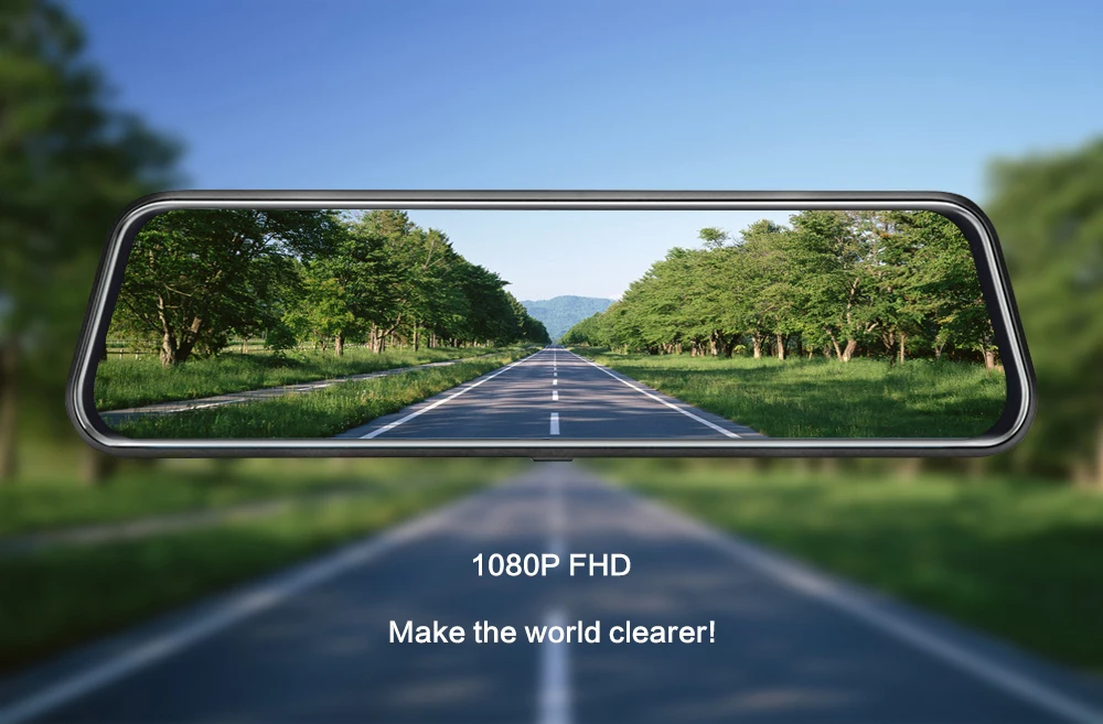 Dvr камера 10 дюймов Сенсорное потоковое зеркало заднего вида Dash Cam FHD 1080P регистратор видео регистратор с камерой заднего вида