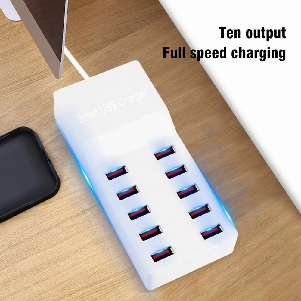 T8 мульти быстрое зарядное устройство USB зарядка несколько 10 USB телефон зарядная станция Универсальный usb-хаб Смарт зарядное устройство