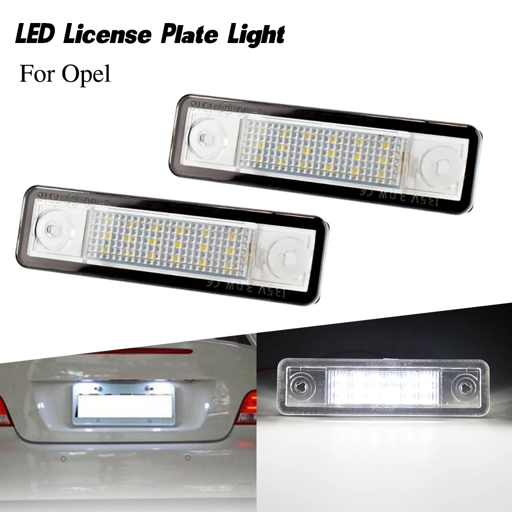 

2PCS/lot Car Led Number License Plate Light lamp Luces for Opel Corsa B Vectra Astra F Estate Astra G Saloon Omega Zafira Signum