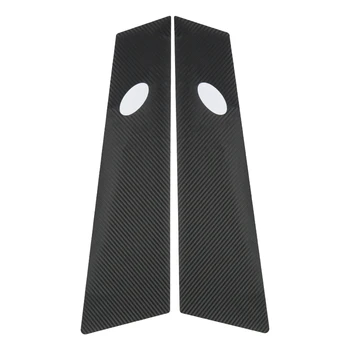 

2Pcs 3D Carbon Fiber Car Window Column Sticker Decal Window Column Protector Exterior Decoration for Tesla Model 3