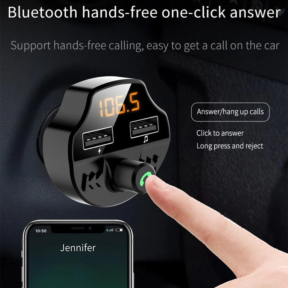 KISSCASE двойной зарядное устройство USB Bluetooth 5,0 3.1A зарядное устройство для мобильного телефона Xiaomi 9t 9t pro Chargeur двойной USB для IPhone 8 Plus