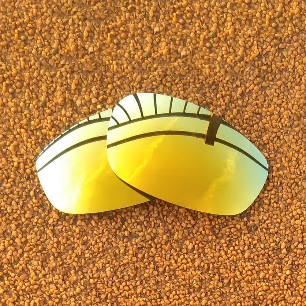 

24K Gold Mirrored Polarized Replacement Lenses for Split Jacket Sunglasses Frame 100% UVA & UVB