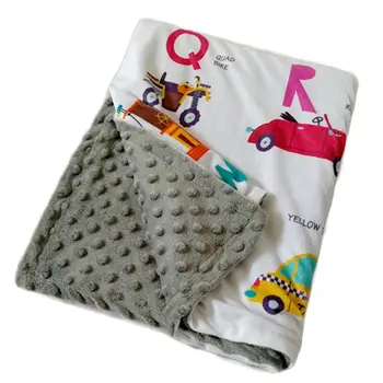 

Infants Newborn Coral Velvet Bean Blanket Baby Air Conditioning Thin Quilt