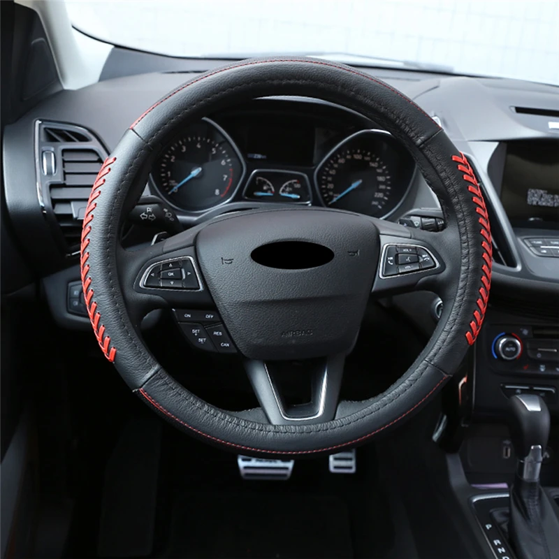 GELINSI для Ford Kuga ESCAPE автомобиль рулевое колесо чехлы из мягкой кожи с иглы и нити аксессуары для интерьера