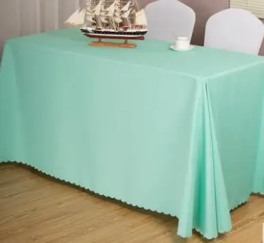 blue 1 10 шт. прямоугольная полиэфирная скатерть для отеля, банкета, свадьбы, вечерние скатерти для украшения дома - Цвет: blue 1