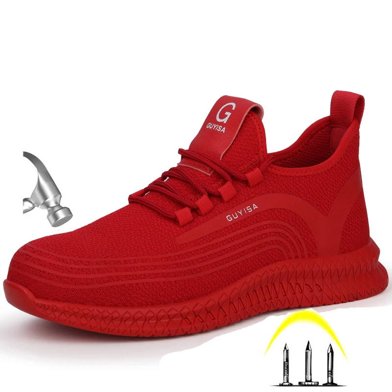 

Fashion Autumn Steel Toe Work Shoes for Men Puncture Proof Safety Shoes Man woman Breathable Casual sneakers Protective shoes