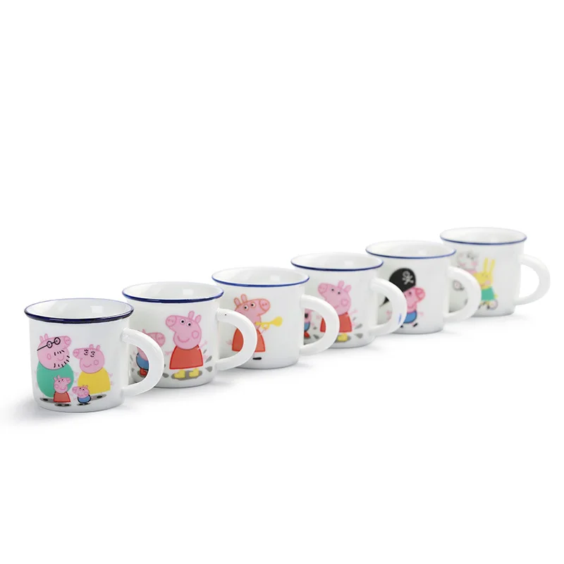 

Peppa Pig Cute Girl Creative Personality Mini Ceramic Cup George Action Character Cartoon Anime Cup Toy Child Best Gift Boy Girl