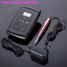 Розовый Перманентный макияж бровей Губы татуировки машина наборы легко кликните Agulhas роторный Швейцарский двигатель татуировки комплект с переключателем ног
