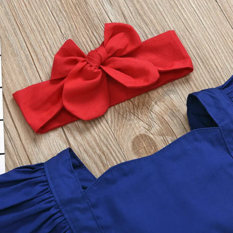 소녀 바디 슈트 여름 옷 2024 Backless Bowknot Ruffles 패치 워크 점프 슈트 for Kids 베이비 아이템 의류