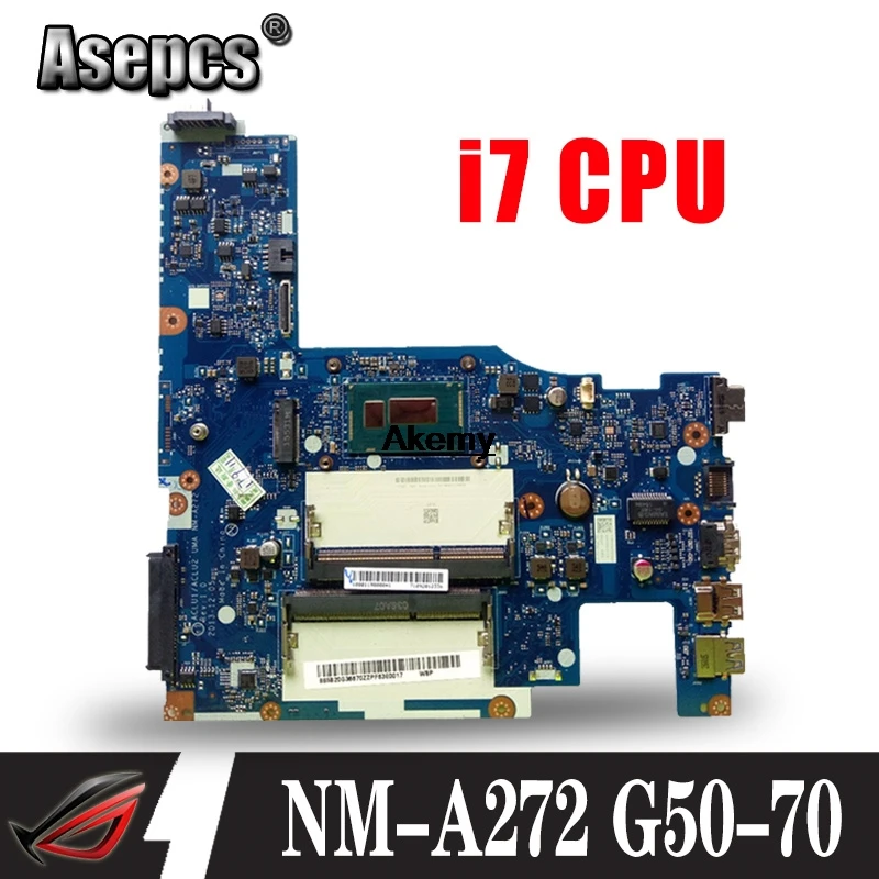 

ACLU1/ACLU2 NM-A272 laptop Motherboard for Lenovo G50-70 Z50-70 G50-70M motherboard i7 CPU Test motherboard original