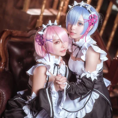 Горячее предложение аниме косплей Re Zero Kara Hajimeru Kawaii Isekai Seikatsu Ramu remhallowen платье