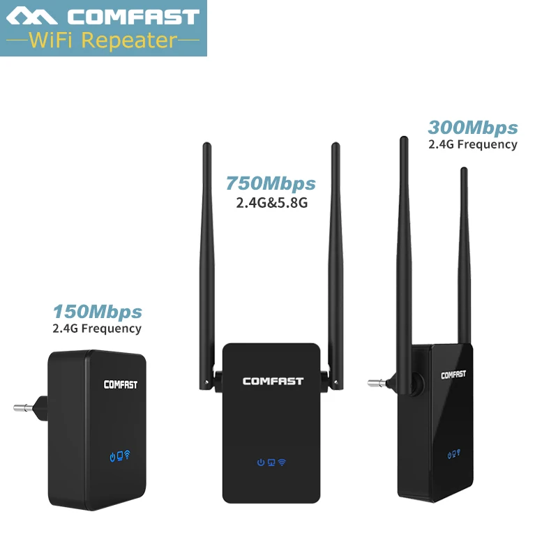 

CF-WR750AC V2 Professional Wireless Wifi Repeater 750Mbps Dual Band 2.4/5.8G,300mbps,150mb Range Expander Signal Booster Router